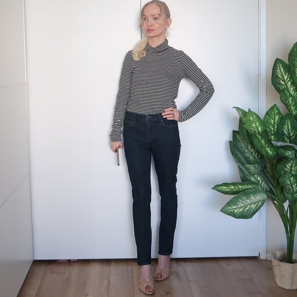 DKNY Slim Fit Skinny Dark Blue Jeans - Picture 3 of 12